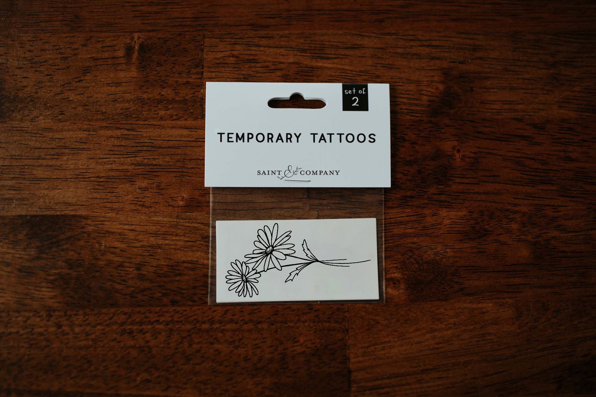 April - Daisy Temporary Tattoos